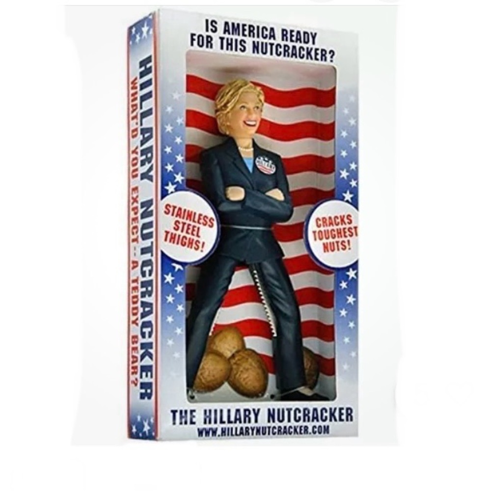 Hillary The Nutcracker - Hillary Clinton Themed Stainless Steel Nutcracker 9"